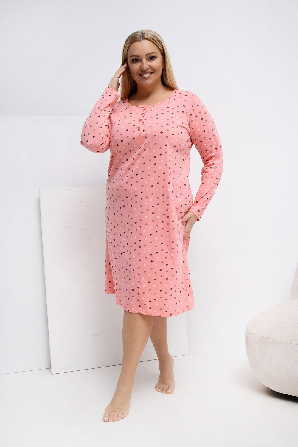 Chemise de nuit Plus Size femme Forever Pink — rosé