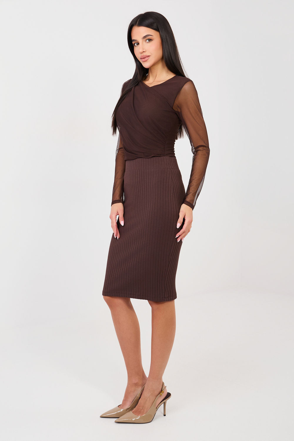 Jupe femme Rue Paris — brun