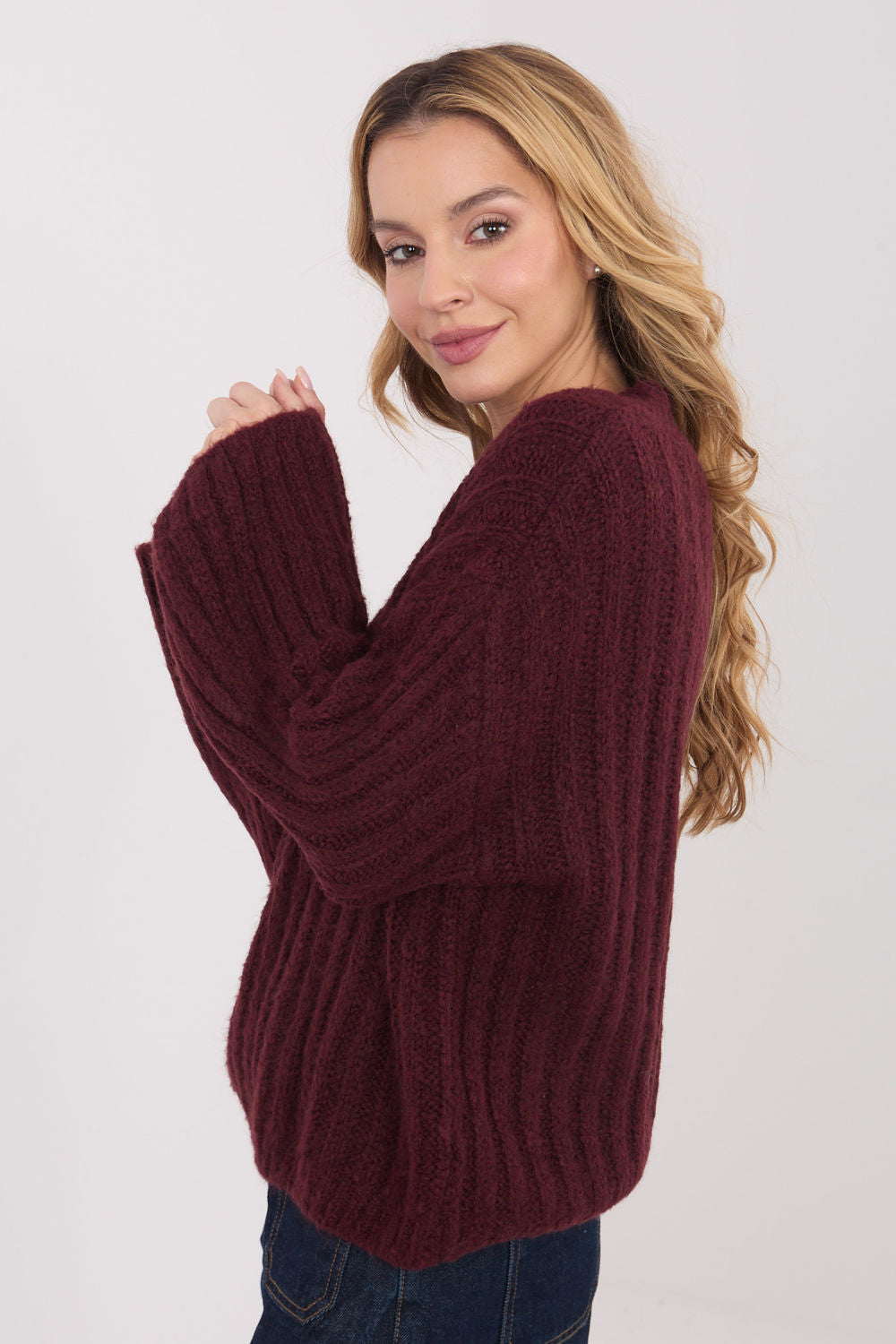 Pull femme Italy Moda Chandail Chandail — rouge