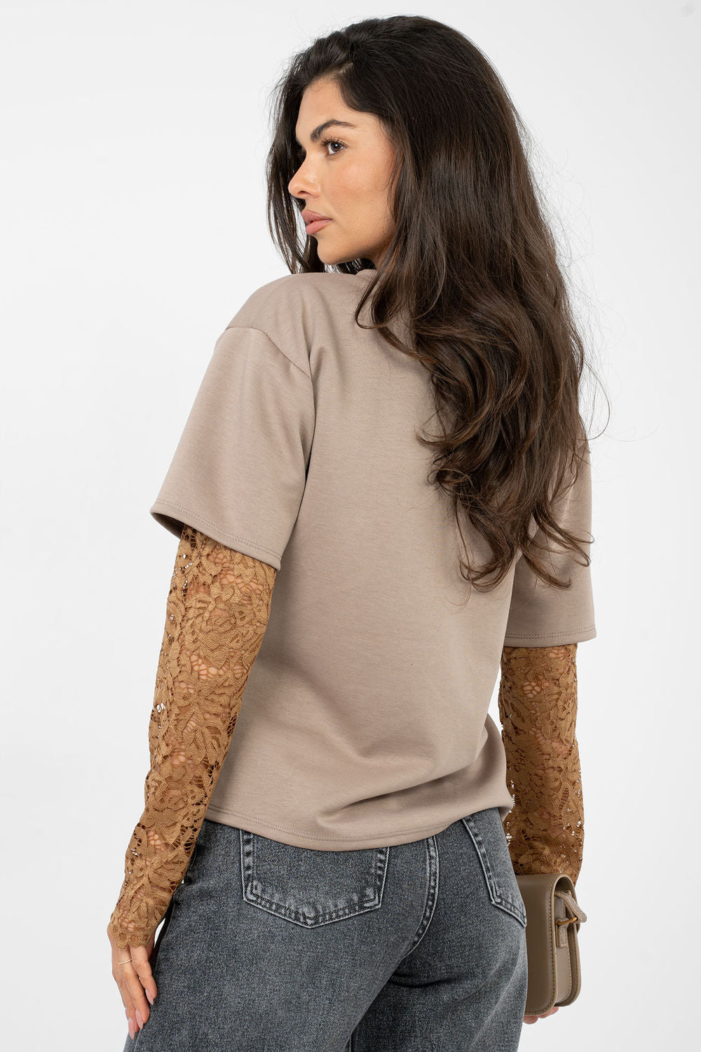 Blouse femme Italy Moda Chemisier Chemisier — beige