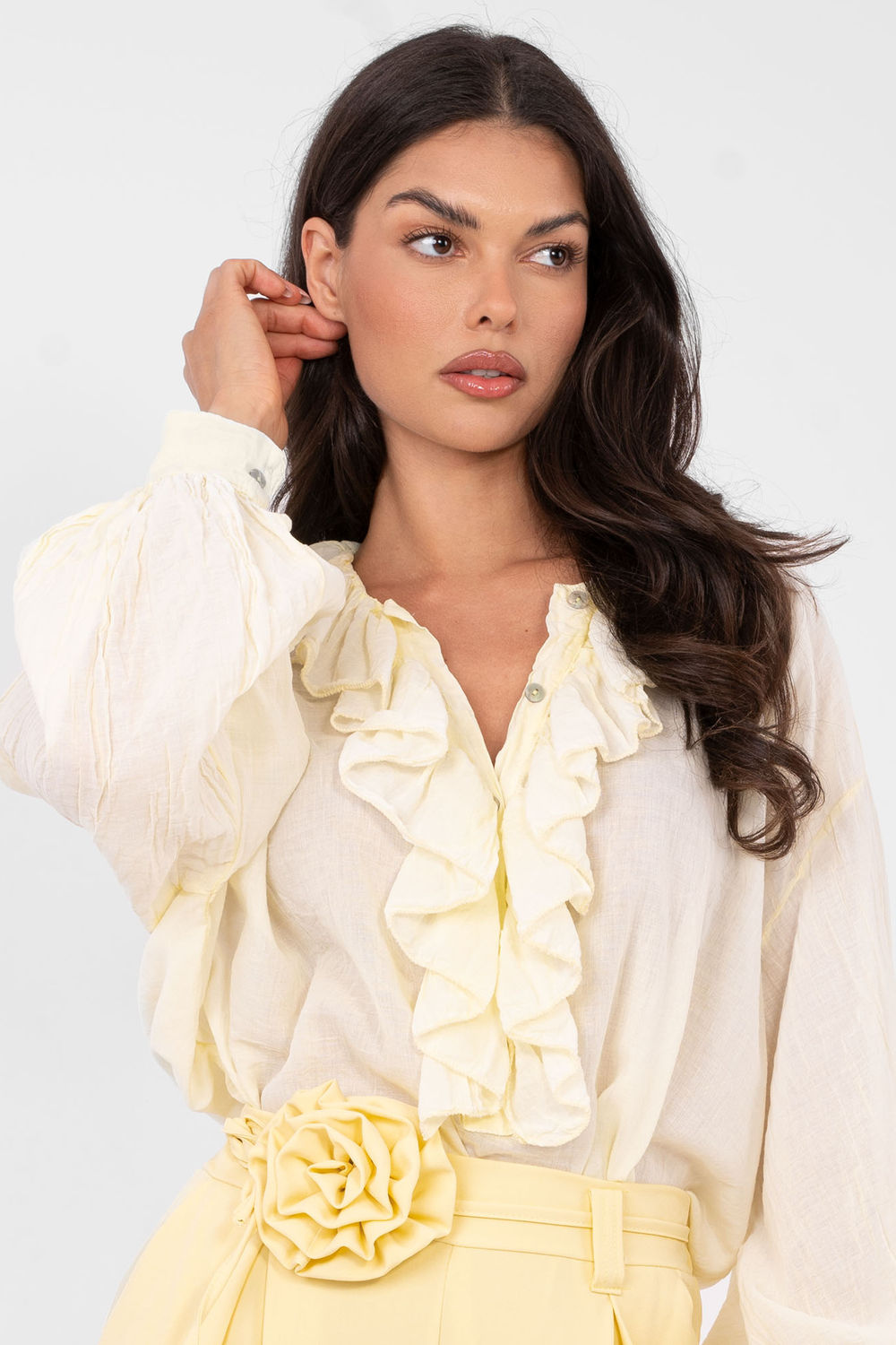 Blouse femme Factory Price Chemisier Chemisier — jaune
