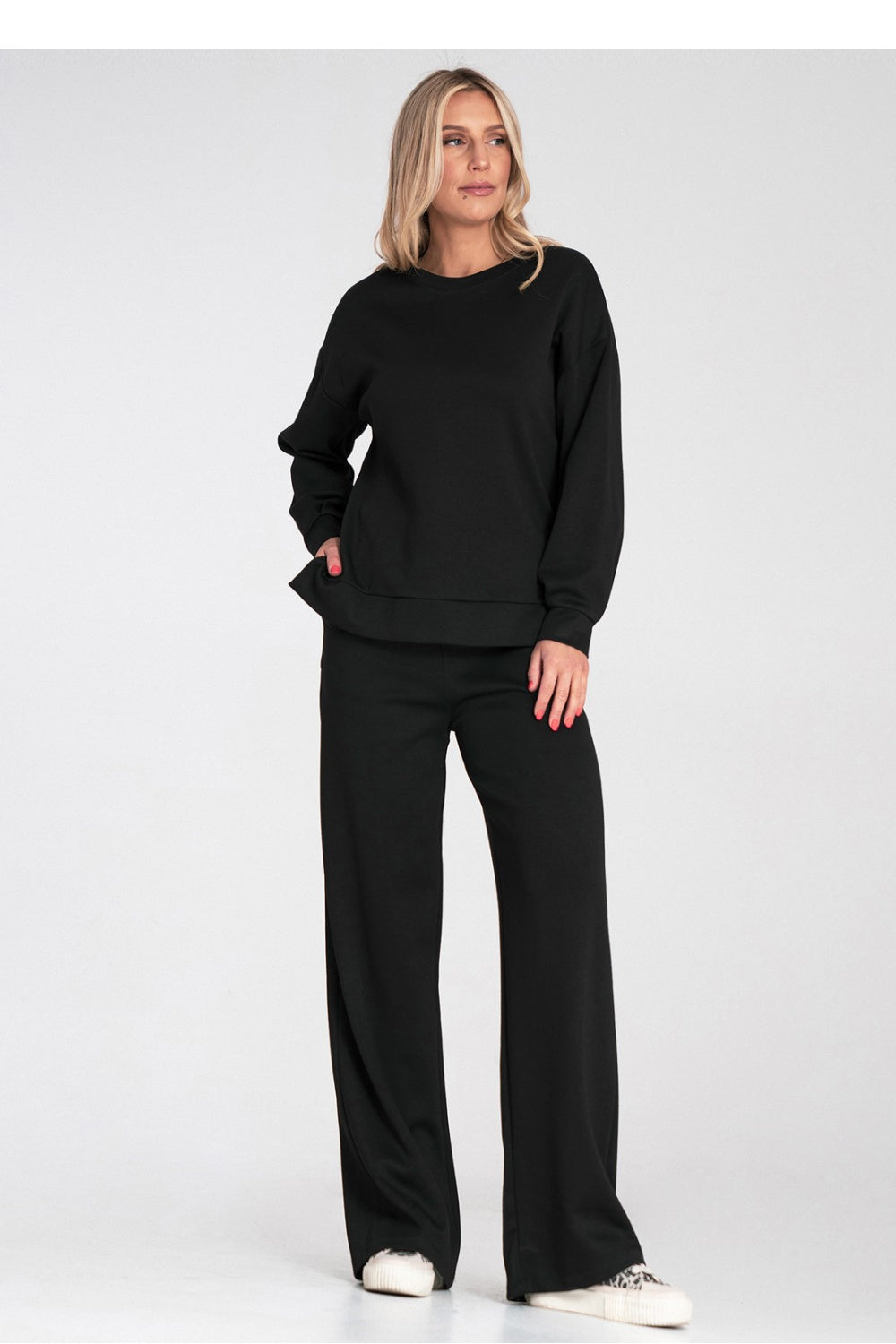 T-shirt femme Figl Sweatshirt Sweatshirt — noir