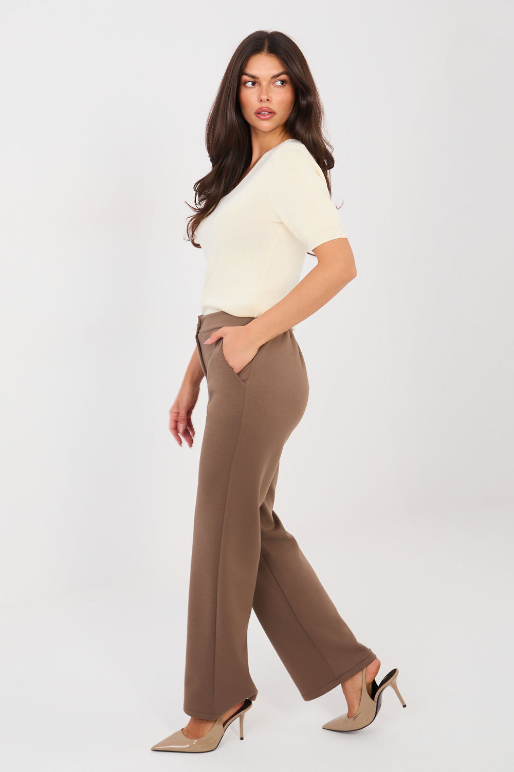 Chaussures à talons femme Rue Paris Pantalon Pantalon — beige