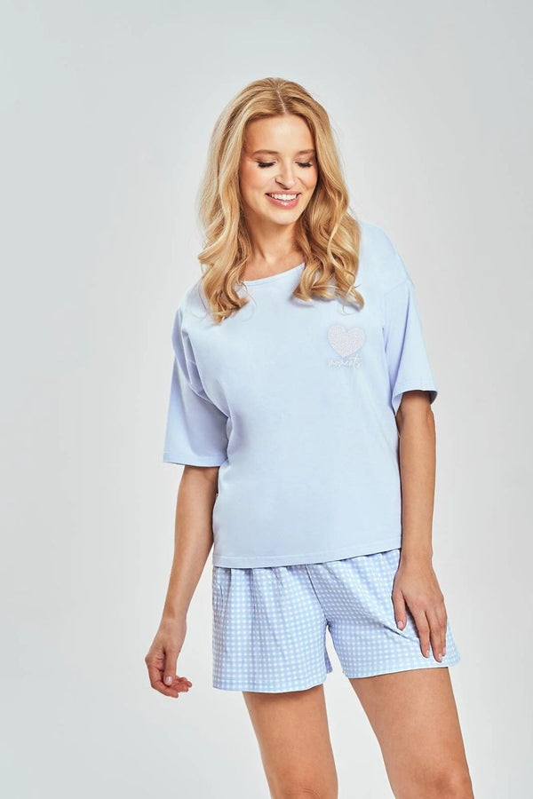 Pyjama femme Taro — bleu