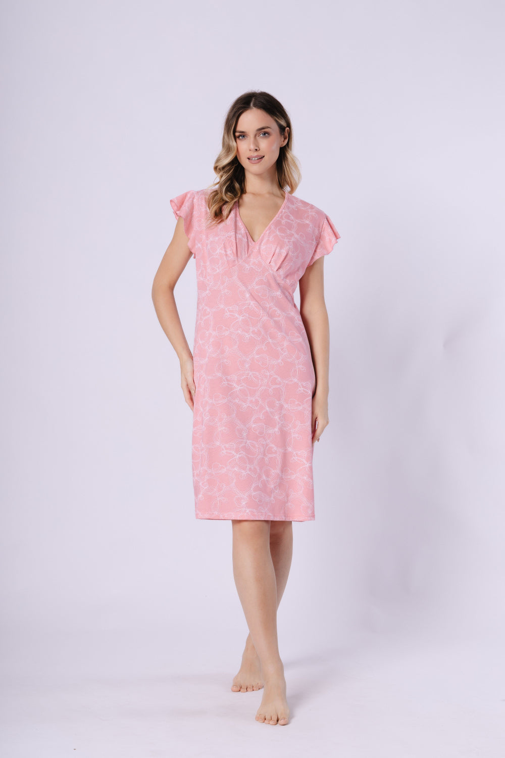 Nuisette femme M-Max Chemise De Nuit — rosé