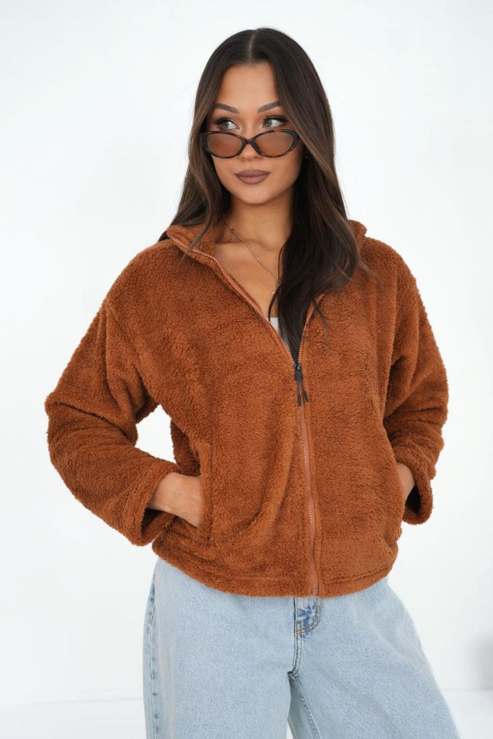 T-shirt femme Factory Price Sweatshirt Sweatshirt — brun