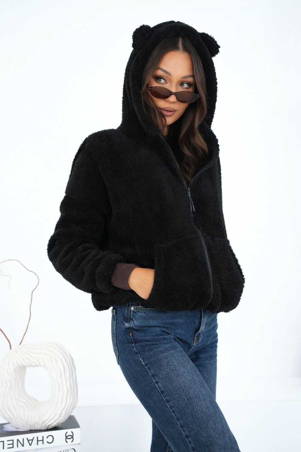 T-shirt femme Factory Price Sweatshirt Sweatshirt — noir