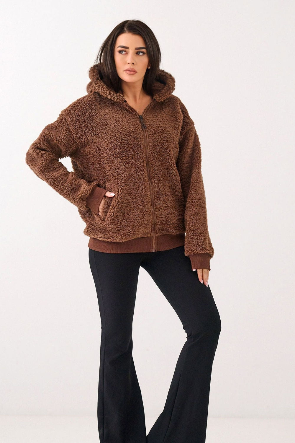 T-shirt femme Factory Price Sweatshirt Sweatshirt — brun
