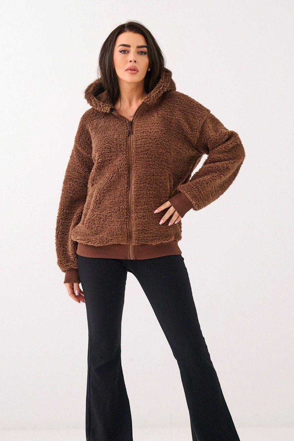 T-shirt femme Factory Price Sweatshirt Sweatshirt — brun