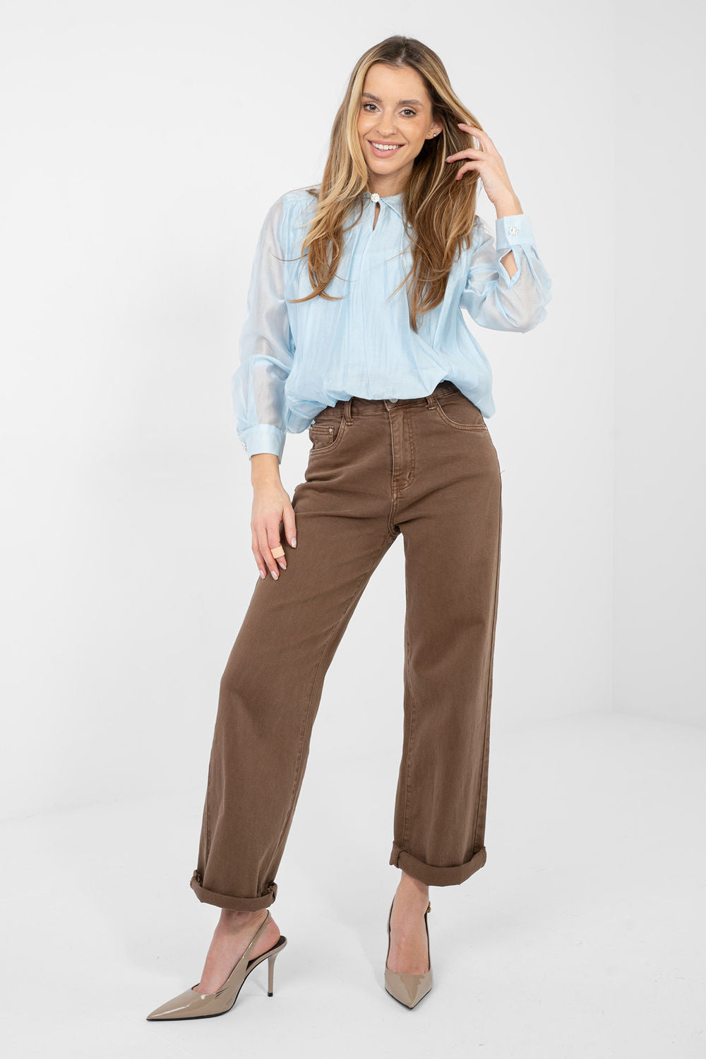 Blouse femme Factory Price Chemisier Chemisier — bleu