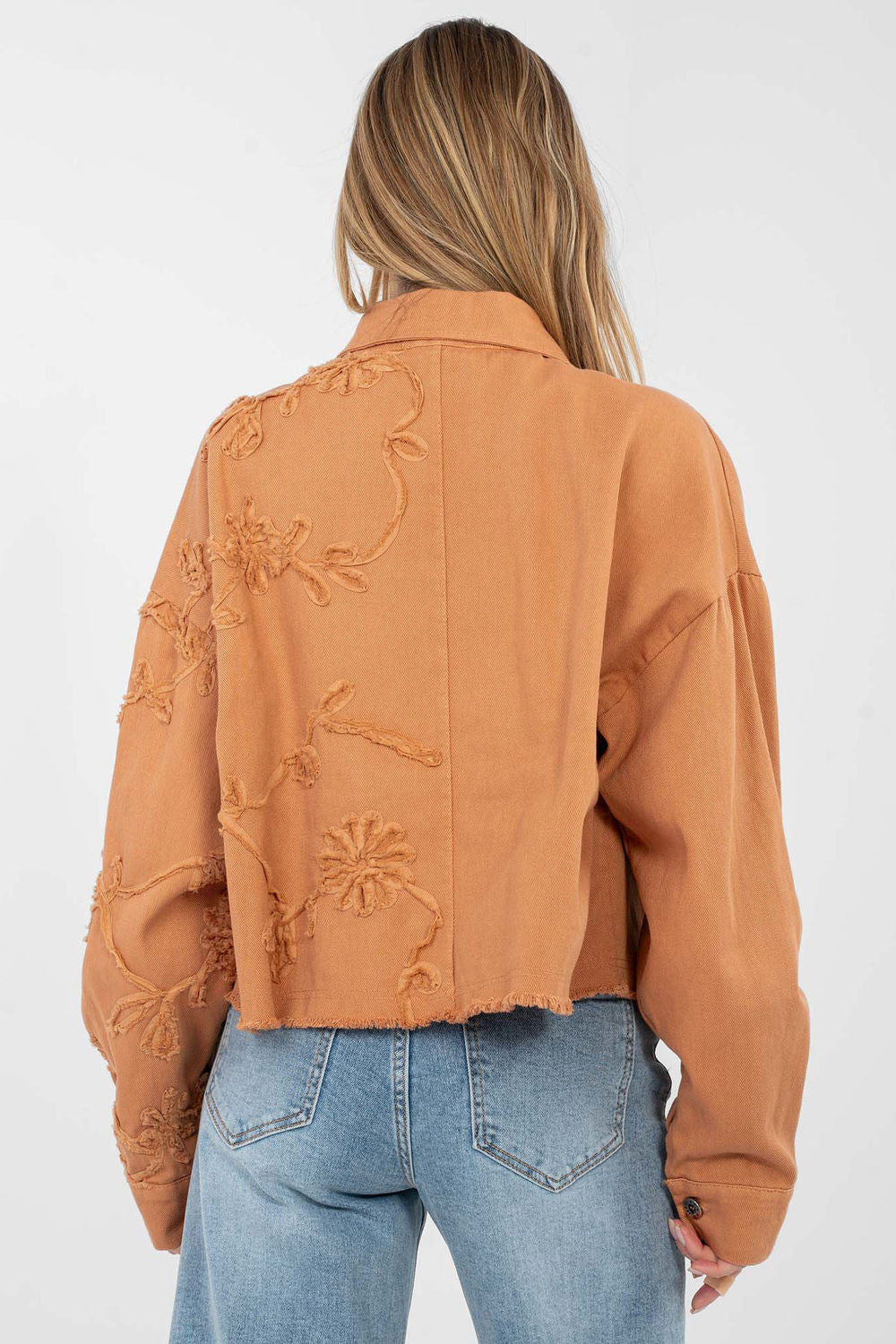 Veste en jean femme Rue Paris — orange