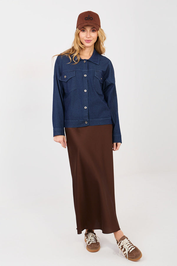Veste en jean femme Rue Paris — bleu marine