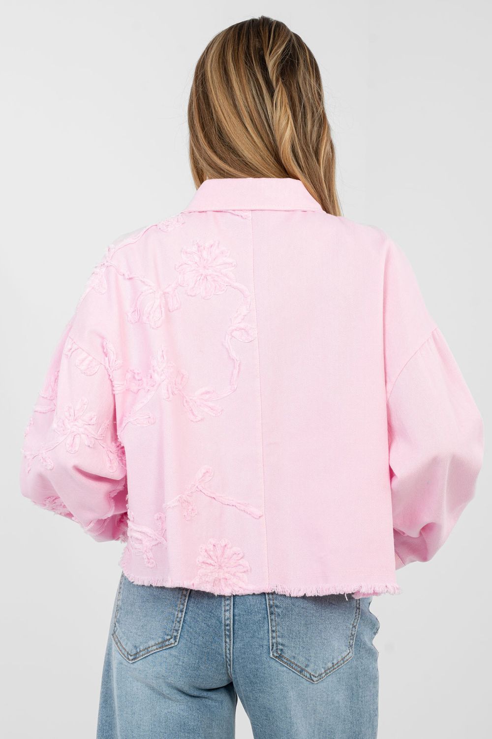 Veste en jean femme Rue Paris — rosé
