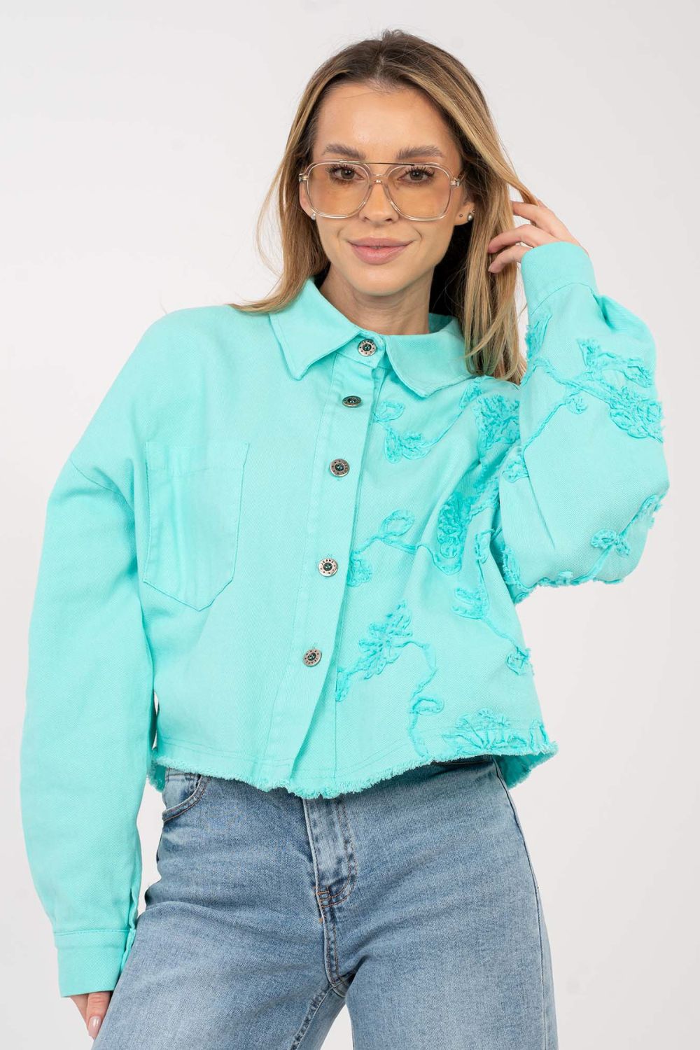 Veste en jean femme Rue Paris — bleu
