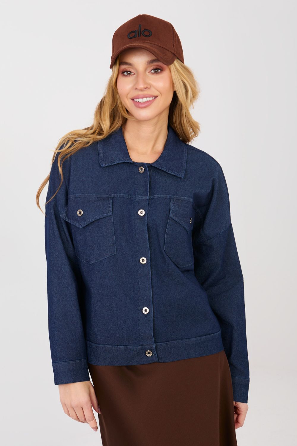 Veste en jean femme Rue Paris — bleu marine