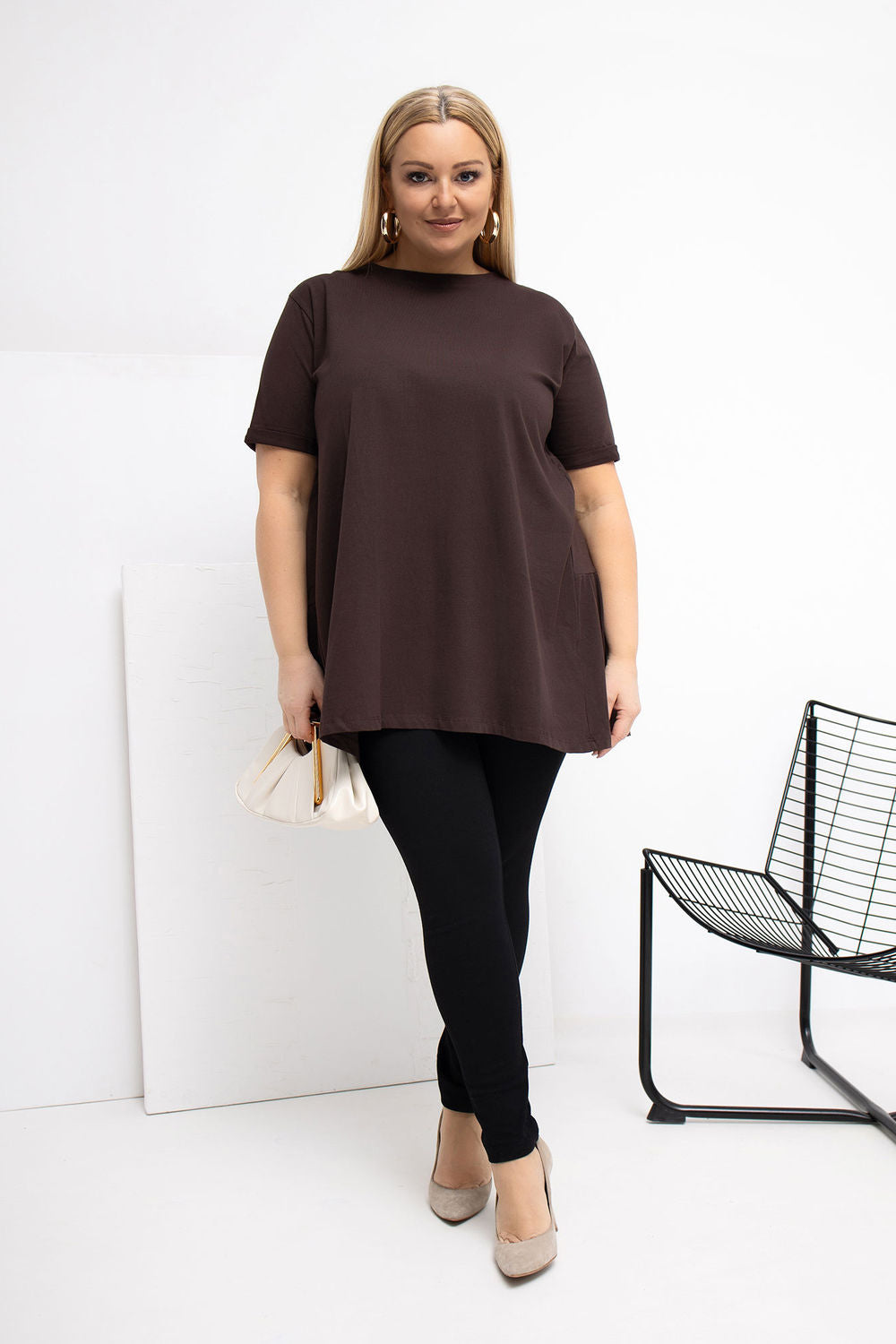 Chemisier grande taille femme Relevance — brun