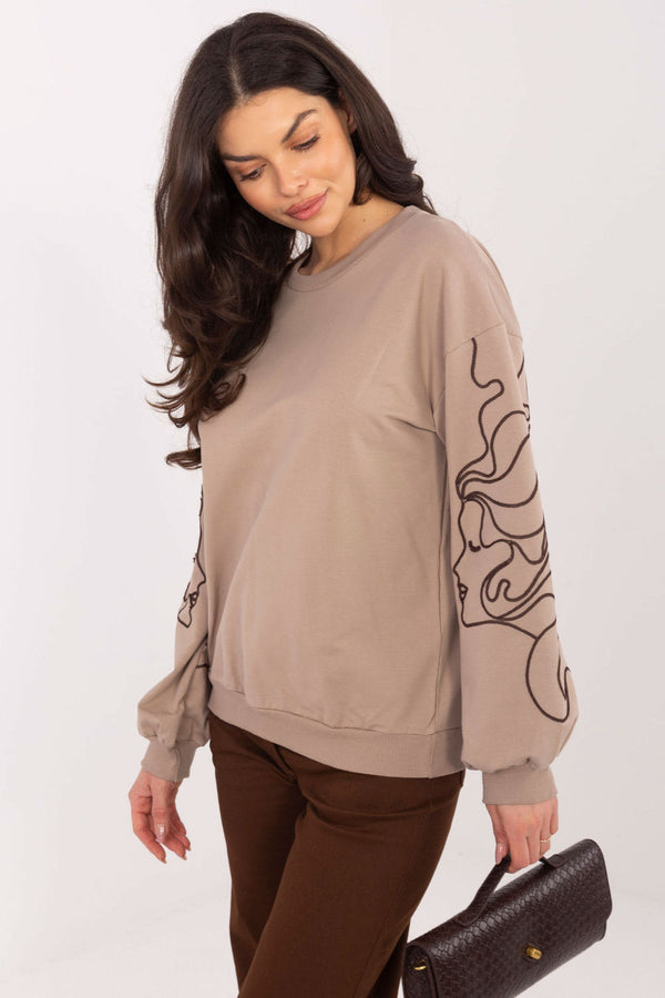 T-shirt femme Relevance Sweatshirt Sweatshirt — beige