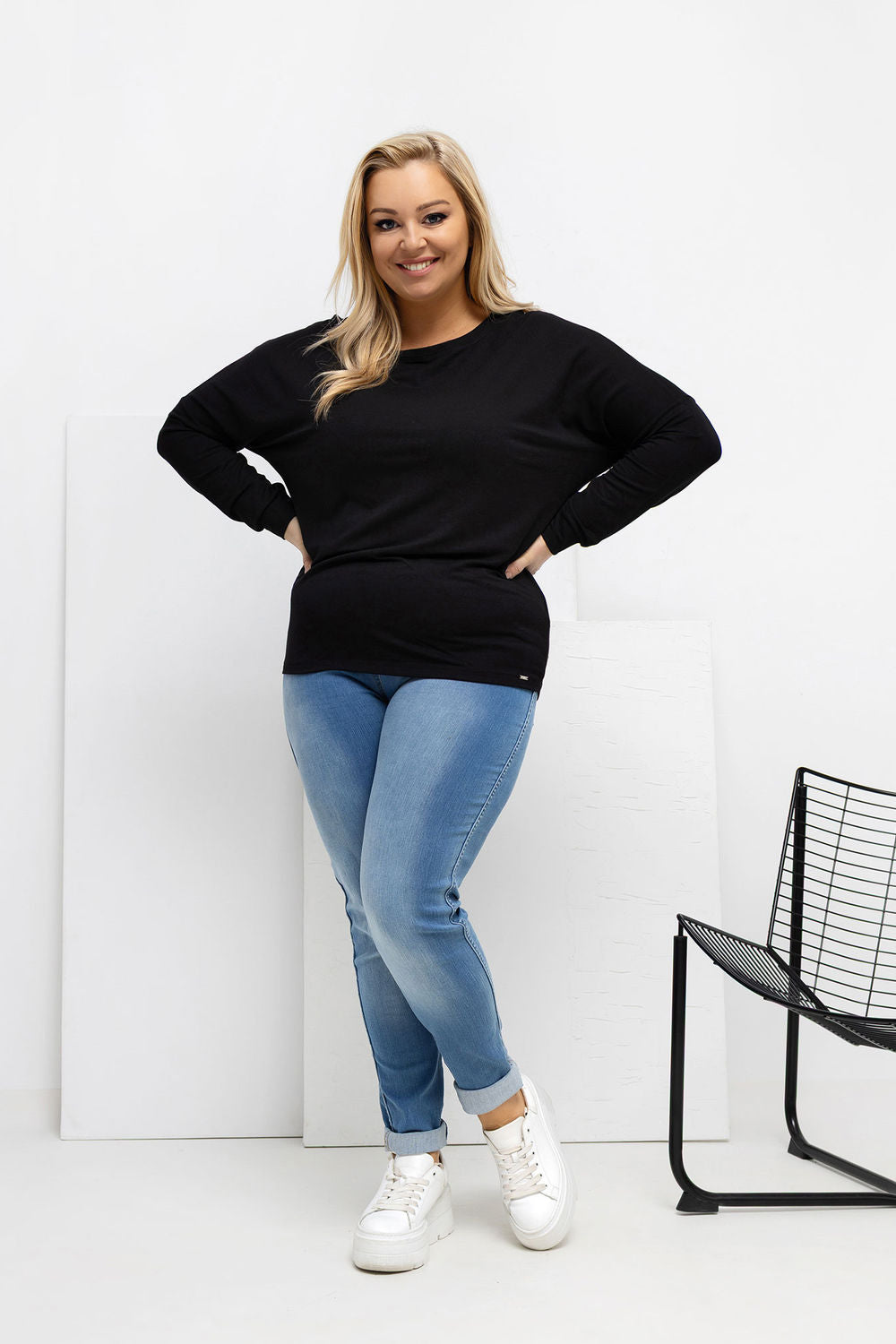 Chemisier grande taille femme Relevance — noir