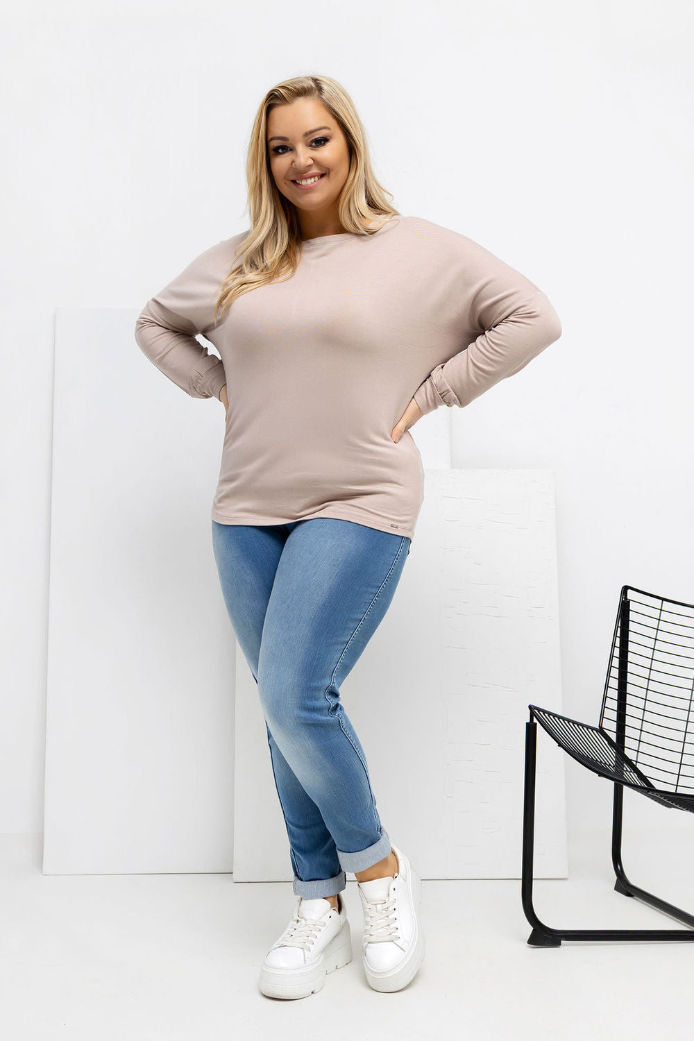 Chemisier grande taille femme Relevance — beige