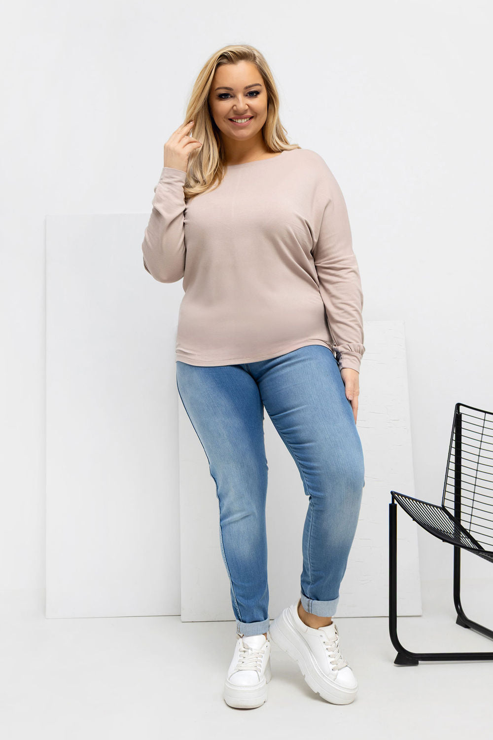Chemisier grande taille femme Relevance — beige