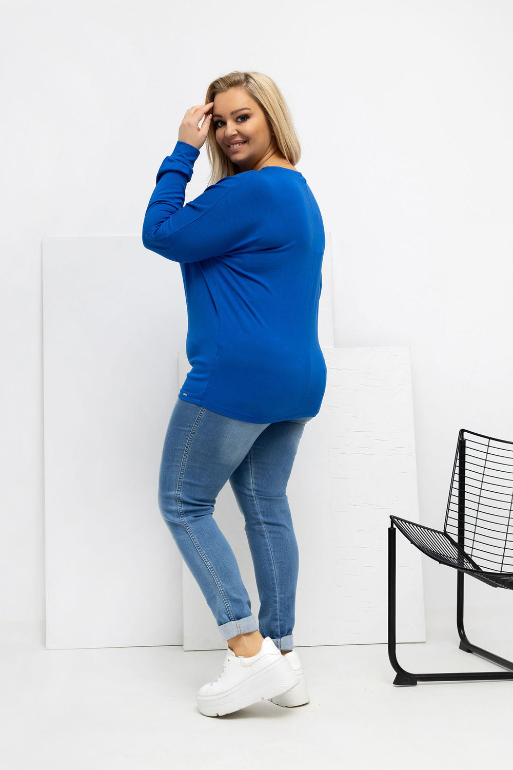 Chemisier grande taille femme Relevance — bleu