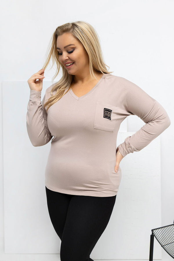 Chemisier grande taille femme Relevance — beige