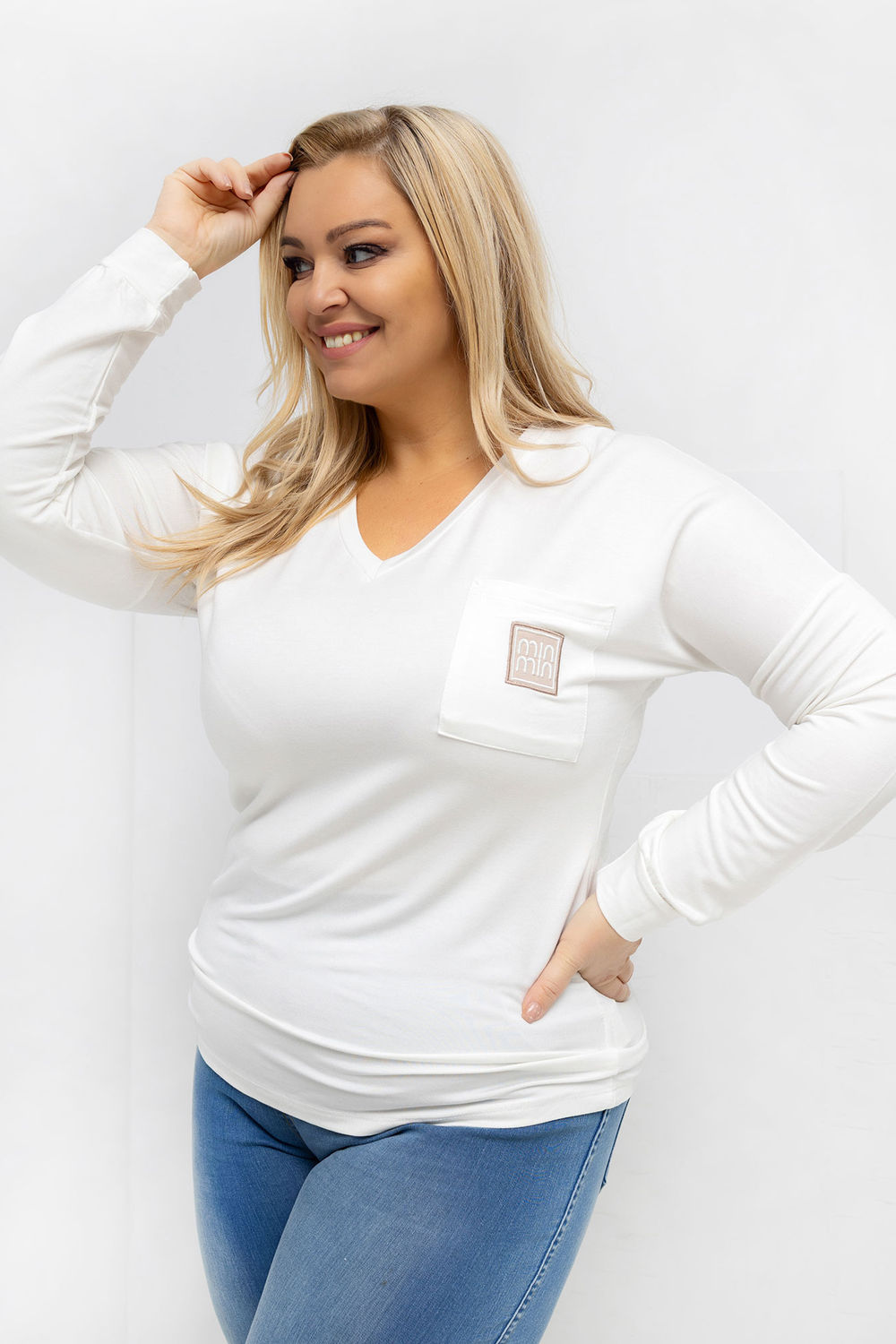 Chemisier grande taille femme Relevance — beige