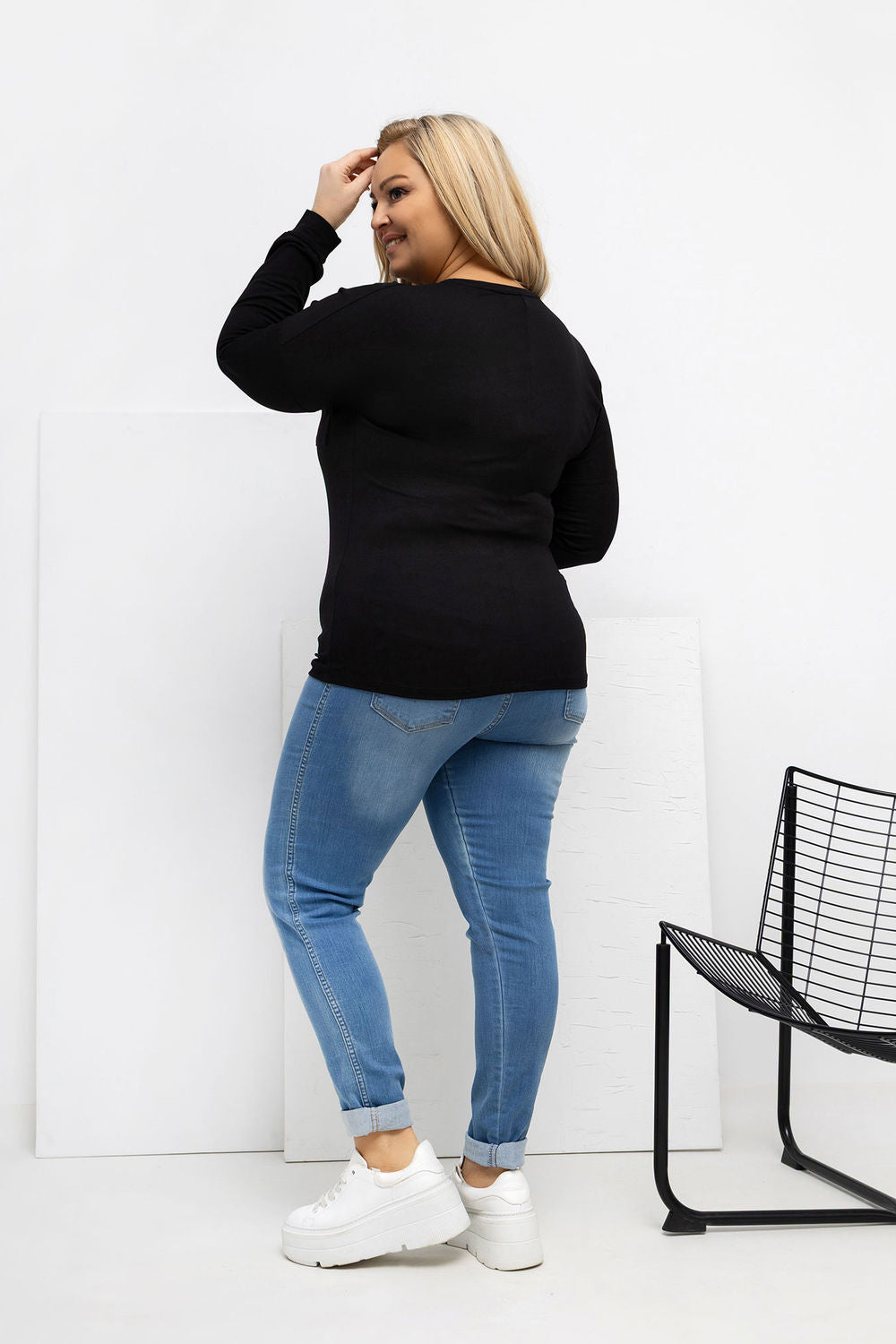 Chemisier grande taille femme Relevance — noir