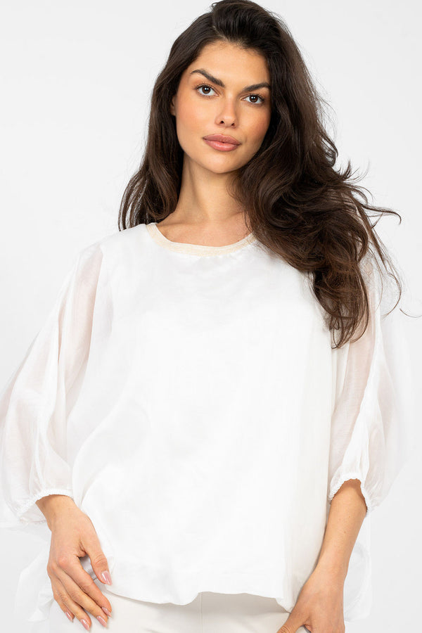 Blouse femme Italy Moda Chemisier Chemisier — blanc