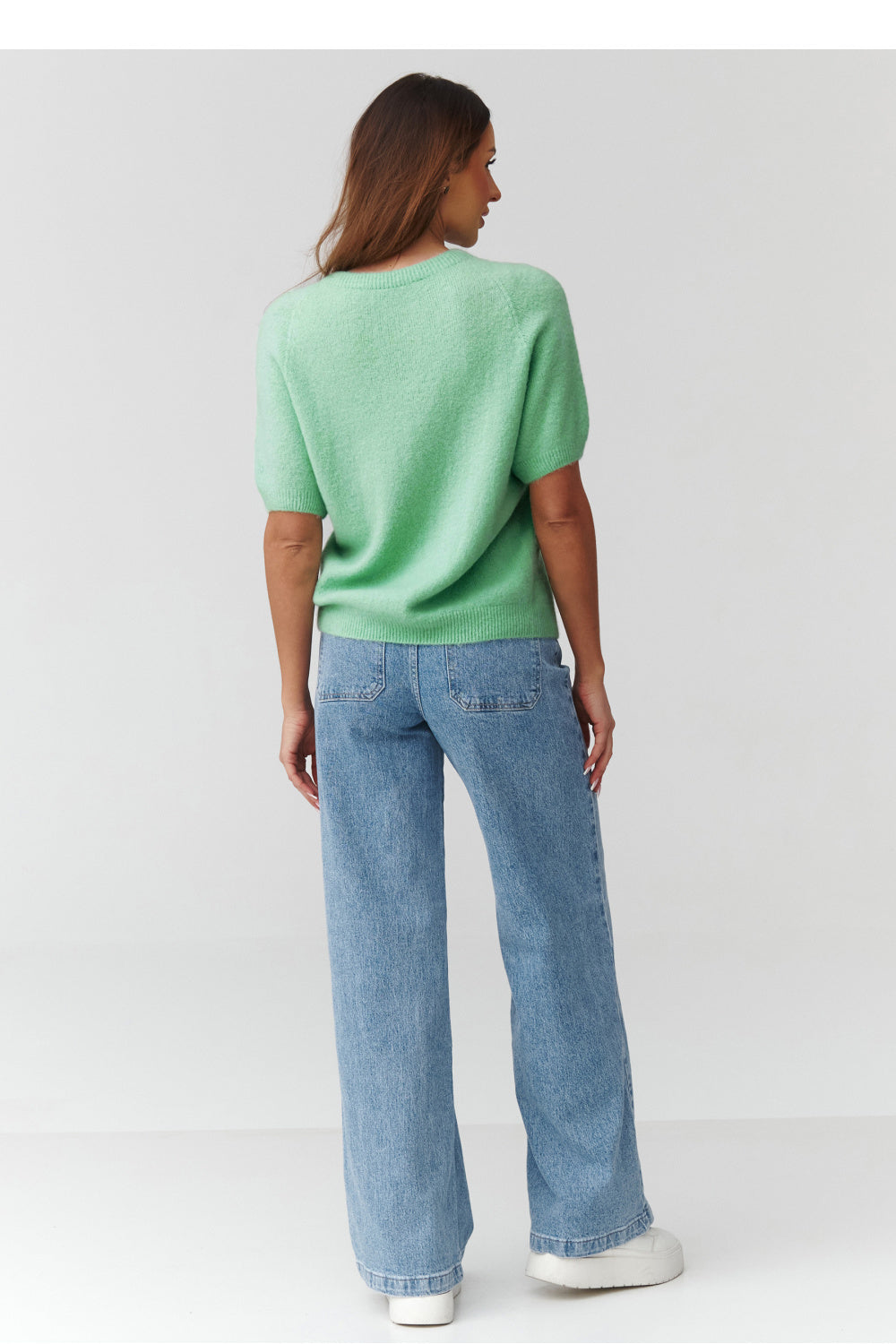 Pull femme Makadamia À Manches Courtes — vert