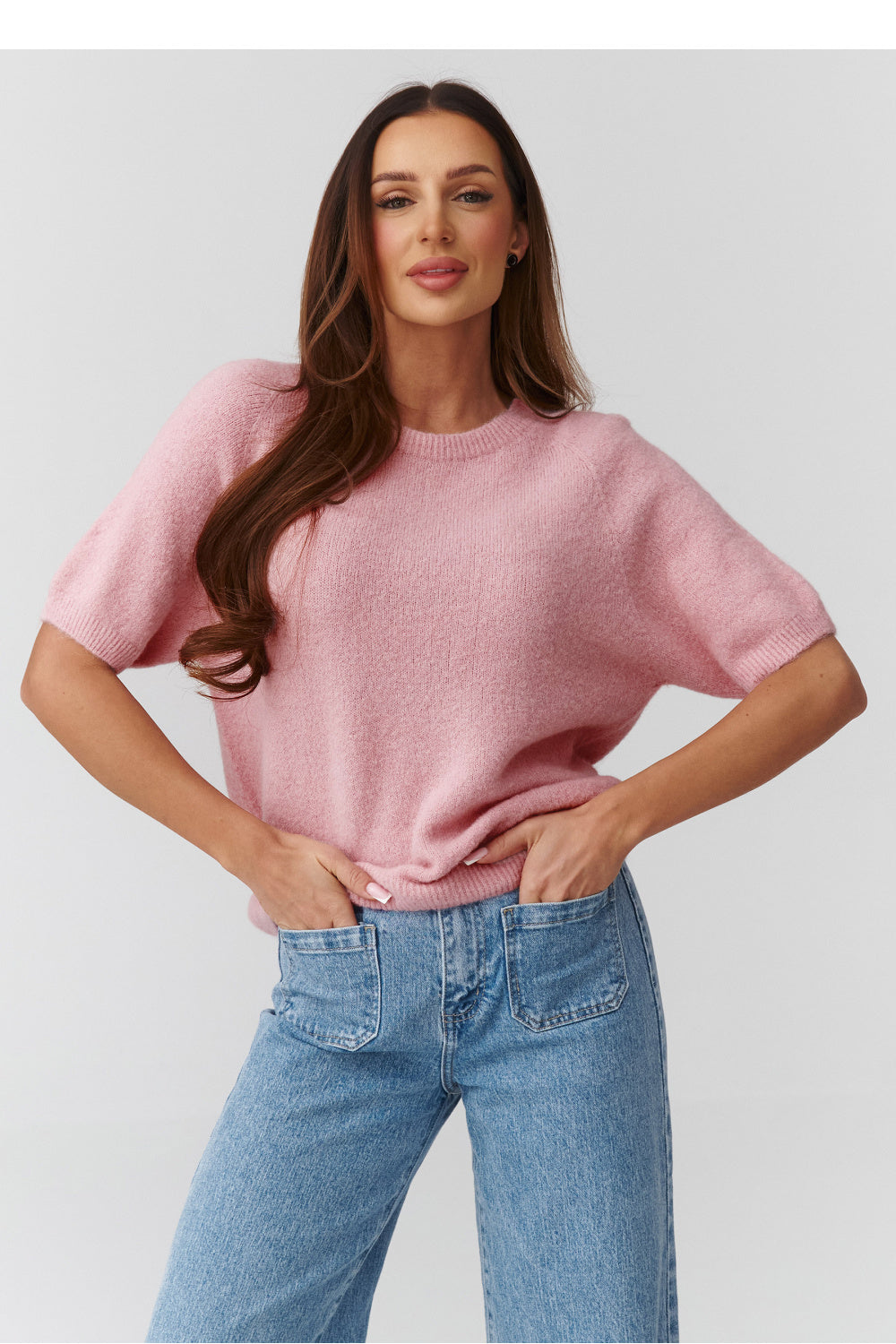 Pull femme Makadamia À Manches Courtes — rosé