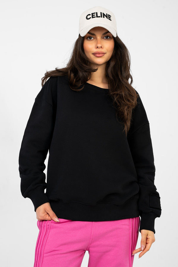 T-shirt femme Factory Price Sweatshirt Sweatshirt — noir