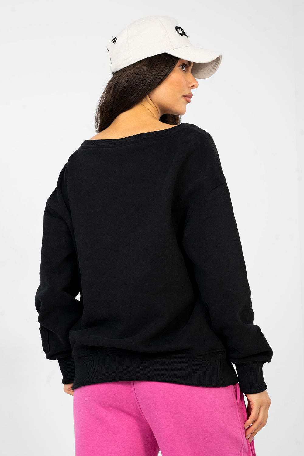 T-shirt femme Factory Price Sweatshirt Sweatshirt — noir