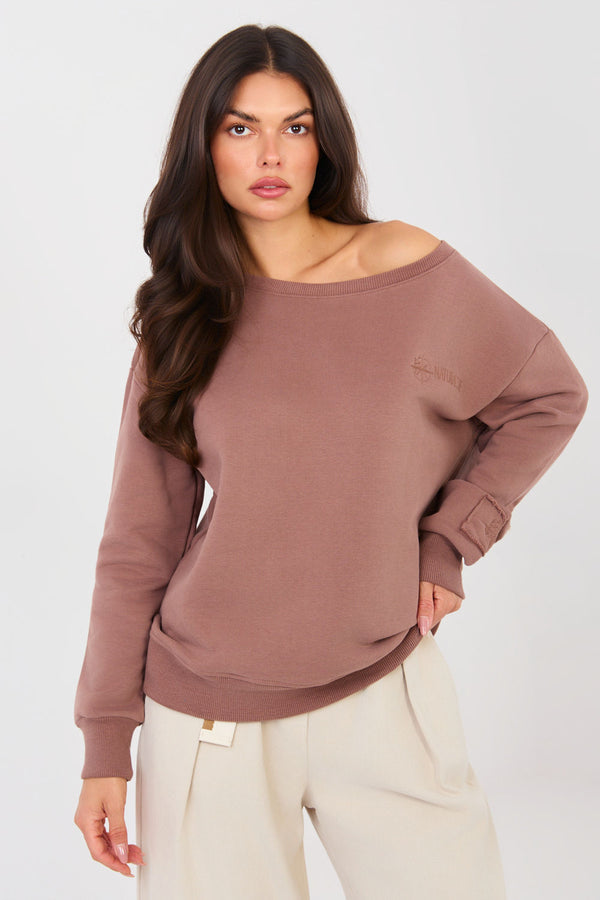 T-shirt femme Factory Price Sweatshirt Sweatshirt — brun