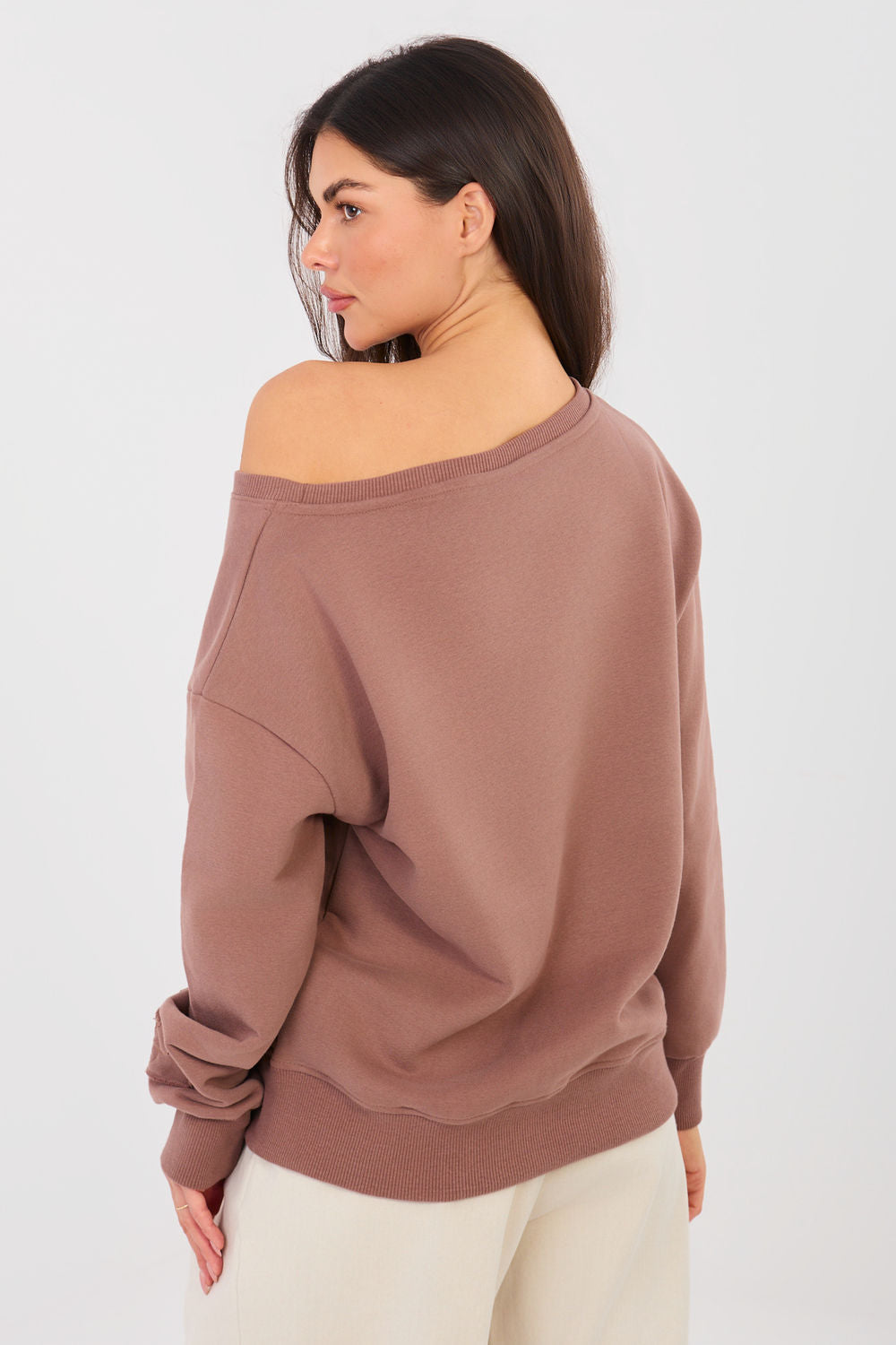 T-shirt femme Factory Price Sweatshirt Sweatshirt — brun