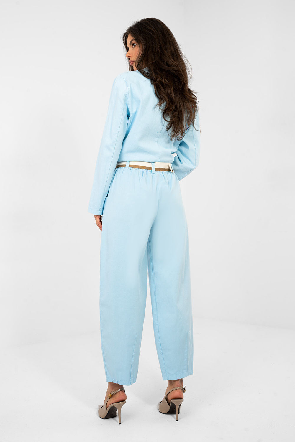 Chaussures à talons femme Italy Moda Pantalon Pantalon — bleu