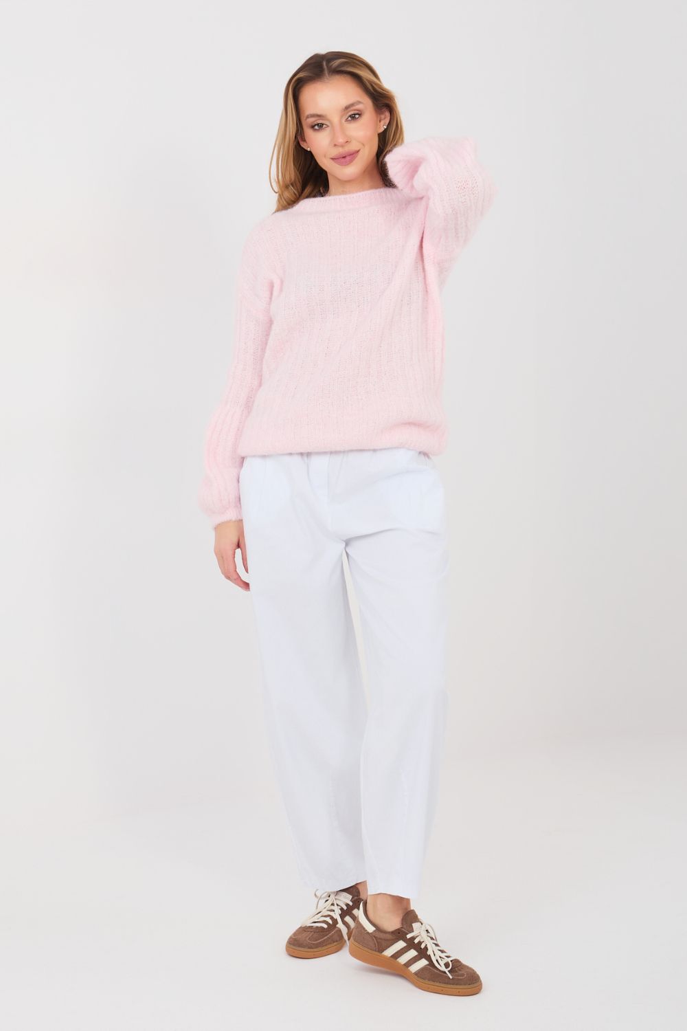 Chaussures à talons femme Italy Moda Pantalon Pantalon — blanc