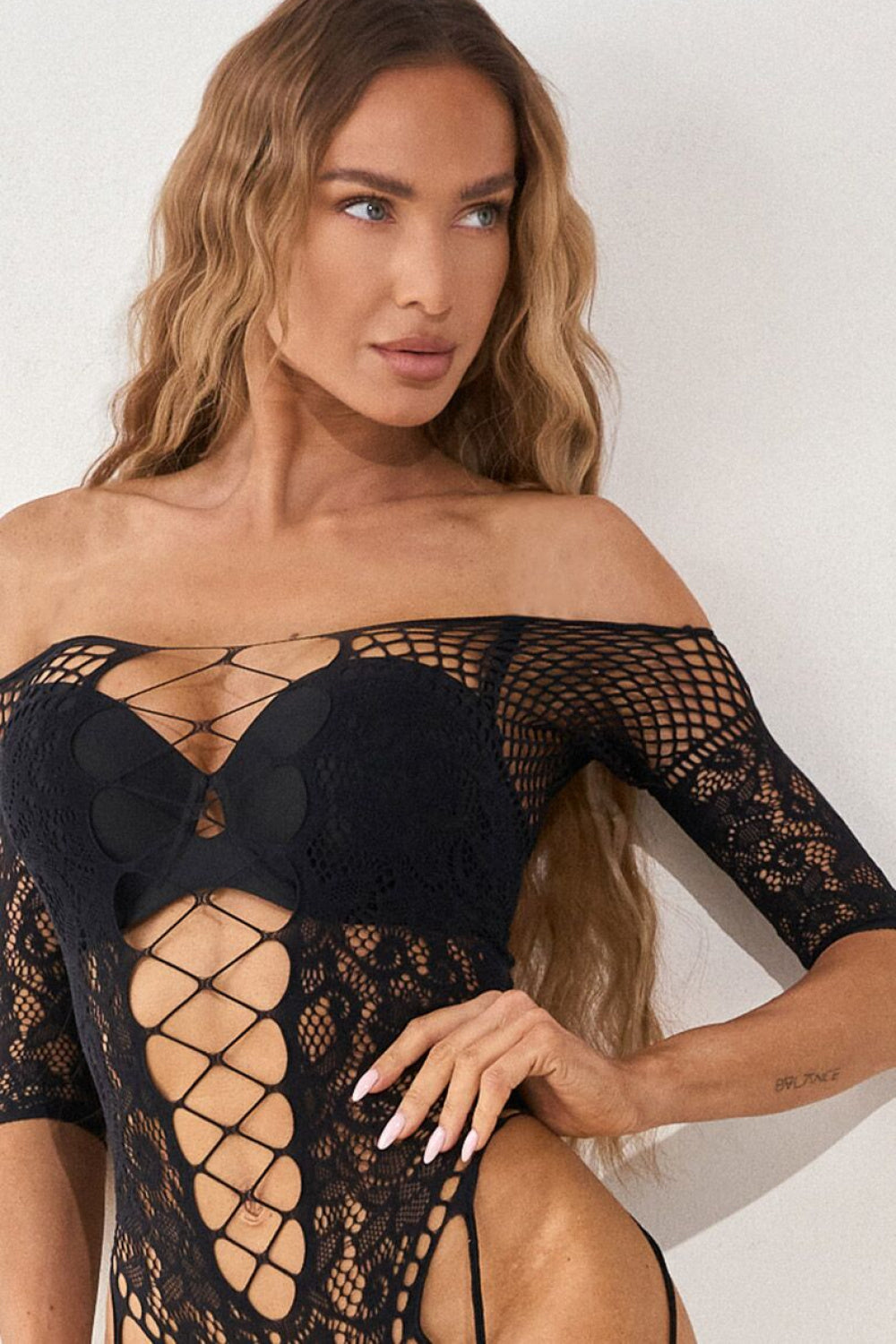 Corset femme Pure Sin Bodystocking Bodystocking — noir