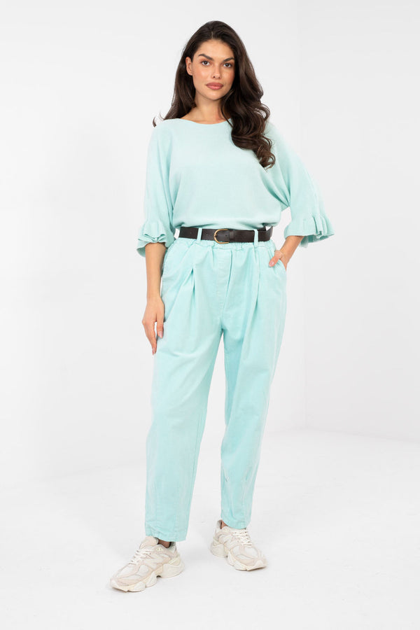 Pull femme Italy Moda Chandail Chandail — bleu