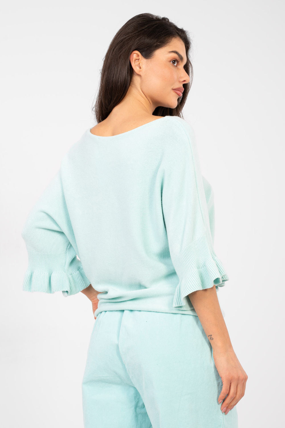 Pull femme Italy Moda Chandail Chandail — bleu