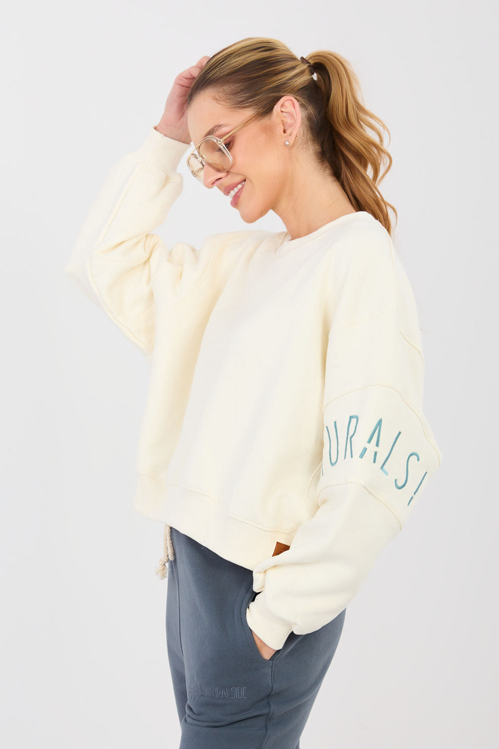 T-shirt femme Factory Price Sweatshirt Sweatshirt — beige