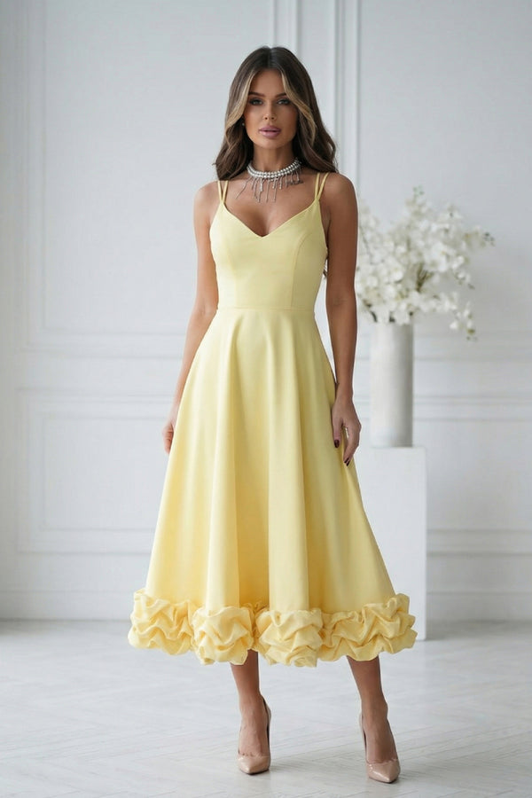 Robe femme Bicotone De Cocktail De — jaune