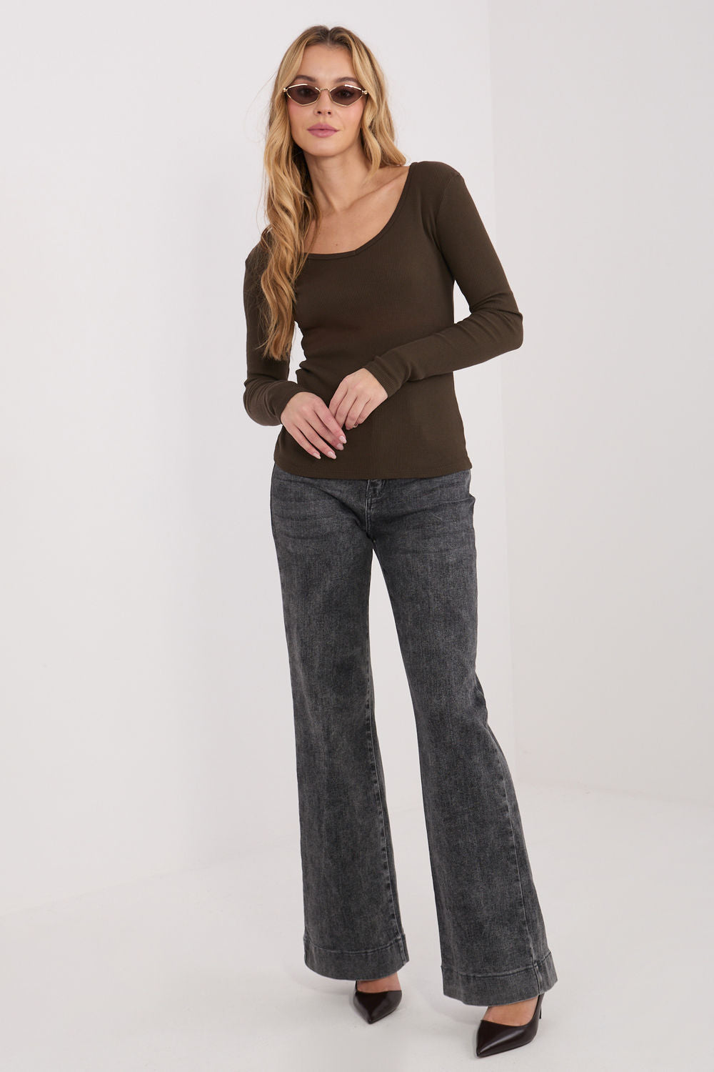 Blouse femme Factory Price Chemisier Chemisier — brun