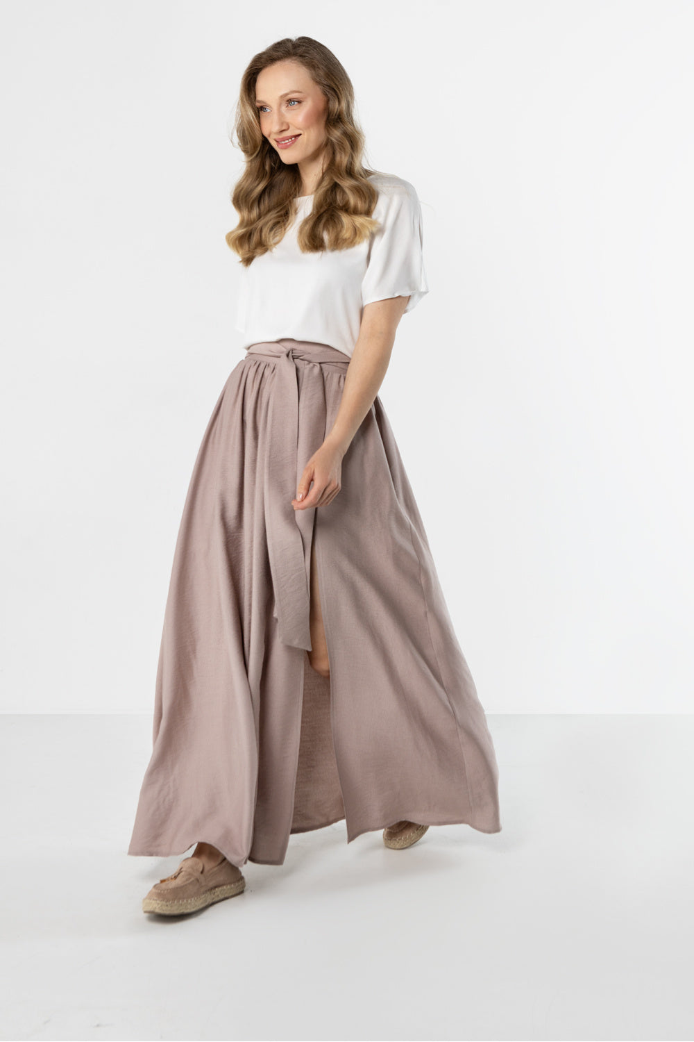 Jupe femme awama Longue Longue — beige