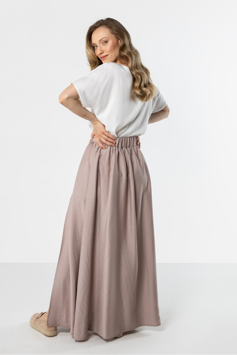 Jupe femme awama Longue Longue — beige