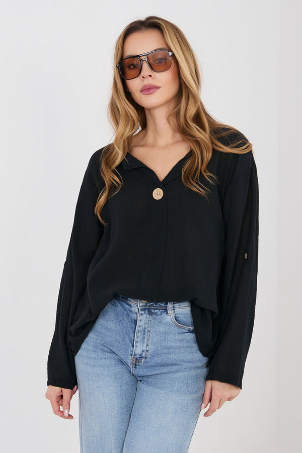 Blouse femme Italy Moda Chemisier Chemisier — noir
