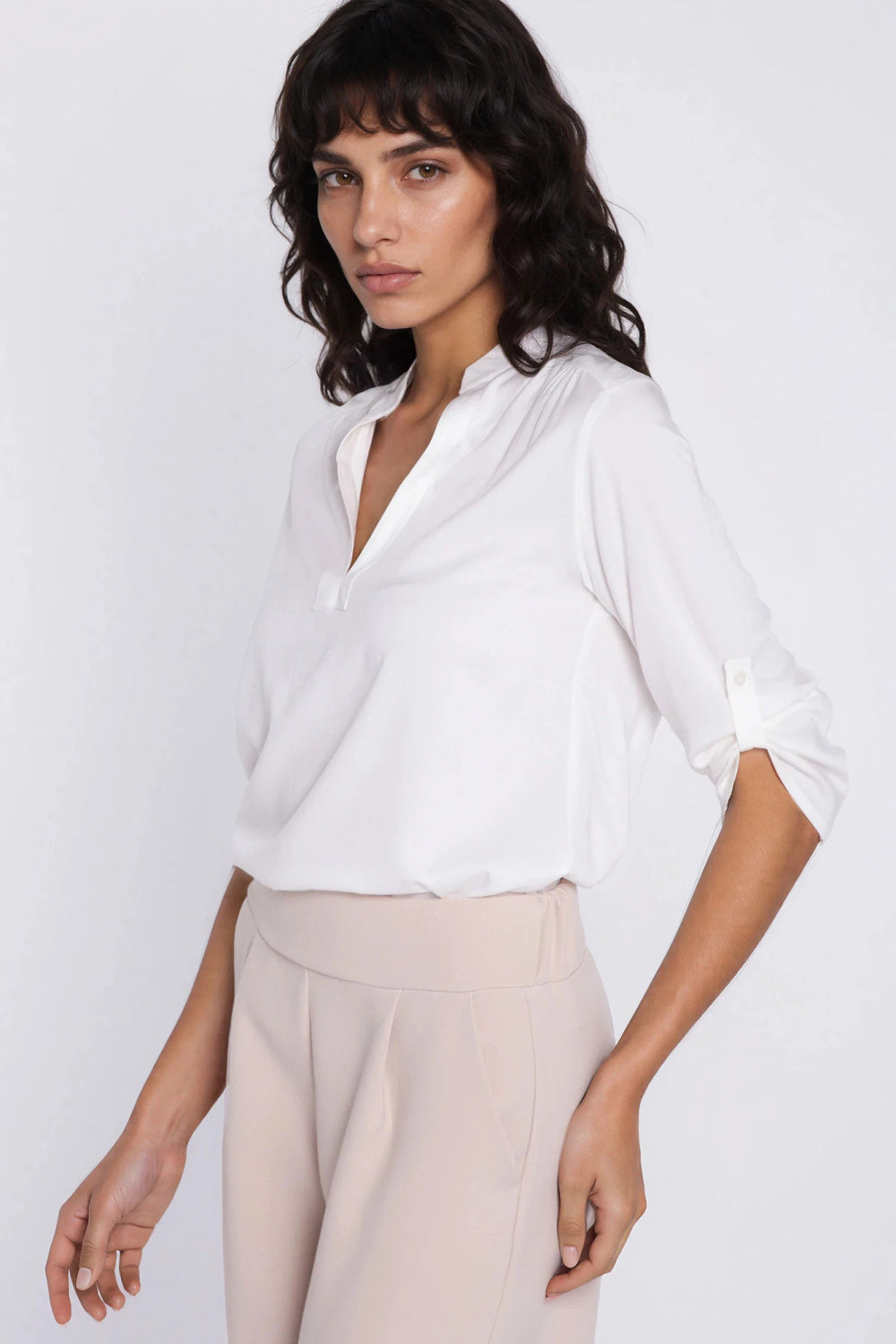 Blouse femme Nife Chemisier Chemisier — beige