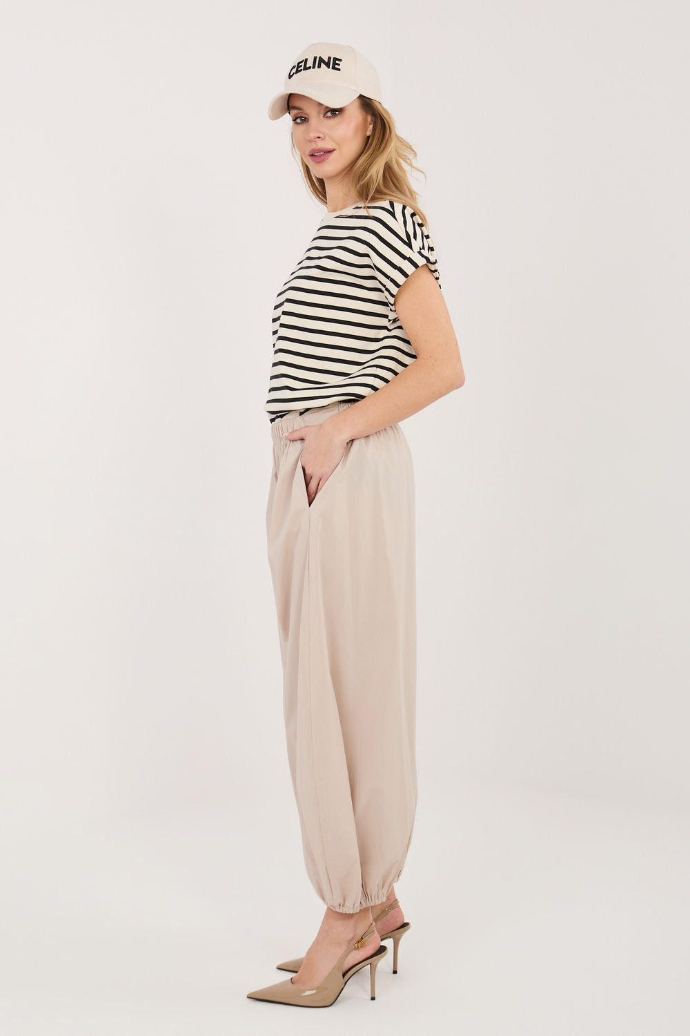 Chaussures à talons femme Rue Paris Pantalon Pantalon — beige