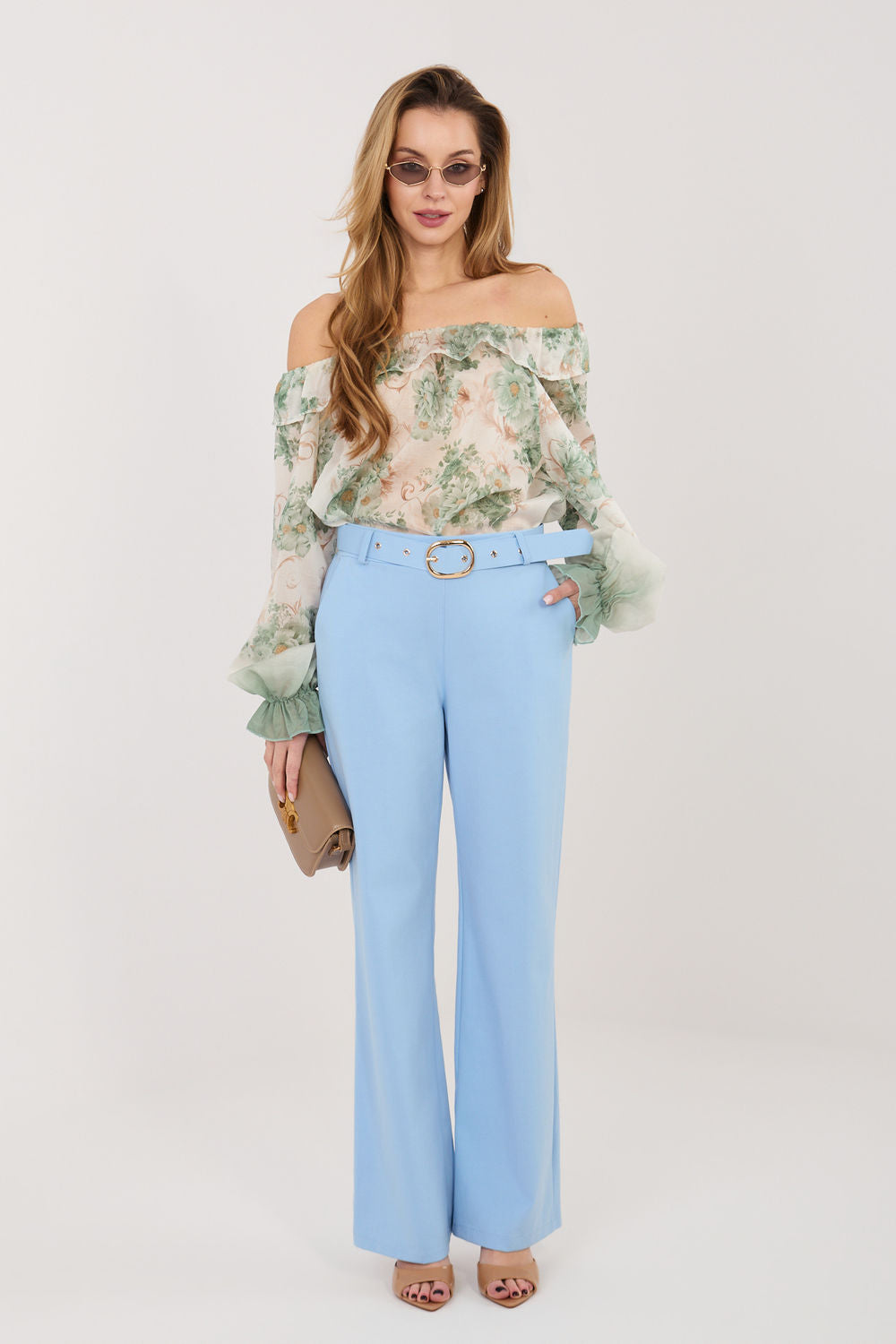 Chaussures à talons femme Rue Paris Pantalon Pantalon — bleu
