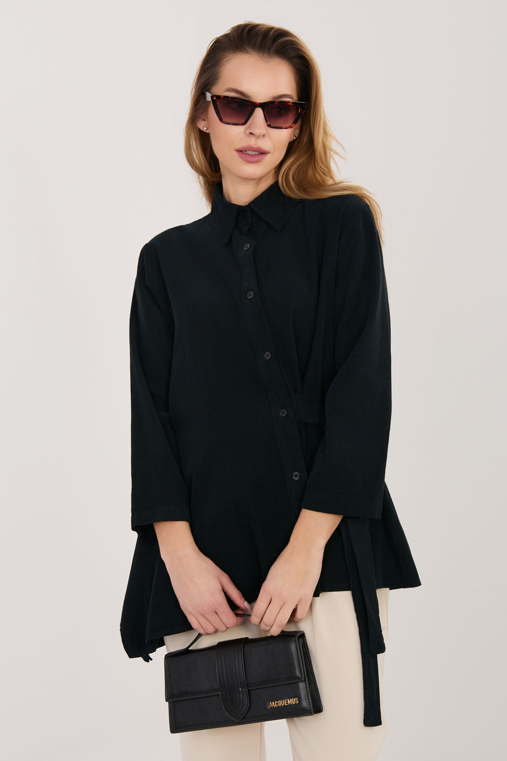 Blouse femme Rue Paris — noir